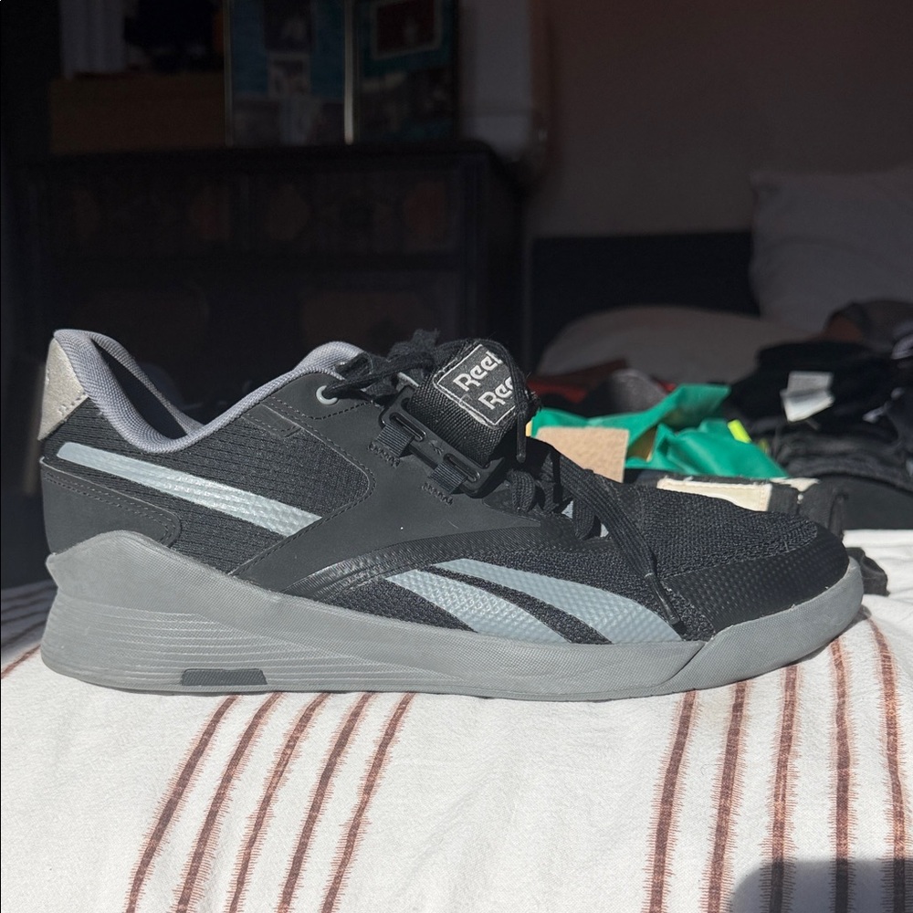 Reebok Black and Gray Sneakers